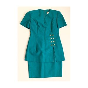 Danny & Nicole Green Vintage Dress
